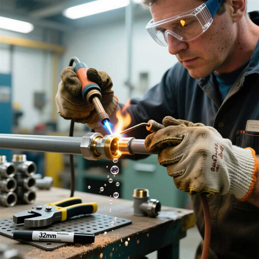 Правильная пайка полипропиленовых труб диаметром 32 миллиметра Правильная пайка полипропиленовых труб диаметром 32 миллиметра