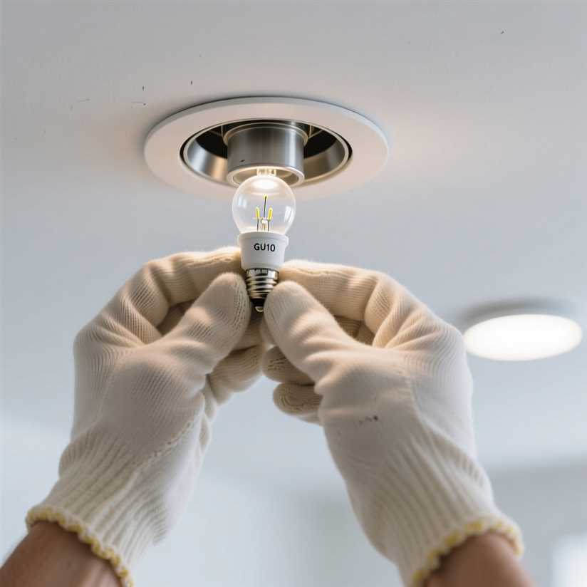 Как поставить лампочку в натяжном потолке