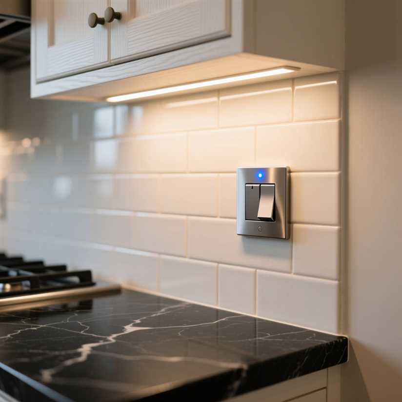 Как сделать подсветку на кухне под шкафчиками с выключателем