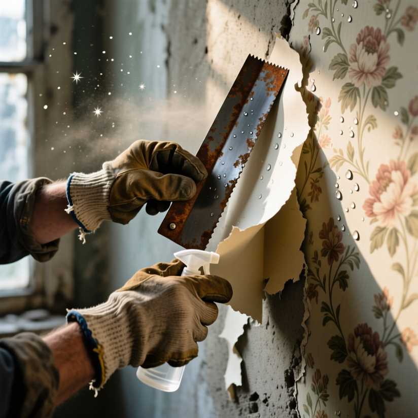 Правильный способ удаления старых обоев с бетонной стены